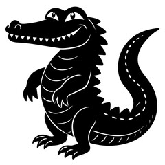 Crocodile winking mischievously 