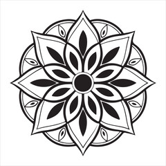 Outline Mandala for Coloring Book Page. Oriental Mandala vector. Mandala Coloring book line art vector illustration.
