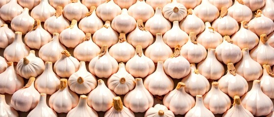 Botanical Garlic Wallpaper Pattern - Bright & Bold Design