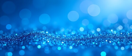 Fototapeta premium Sparkling Blue Glitter Food Pattern Background