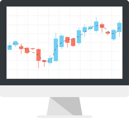 stock market flat web icon concept