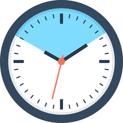 time management flat web icon concept