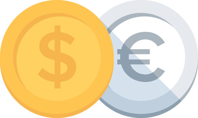 Fototapeta premium currency converter flat web icon concept