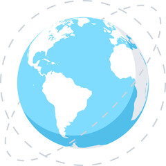 globalization flat web icon concept