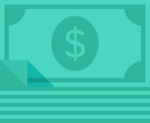 cash payment flat web icon concept