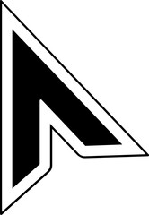 arrow pointer flat web icon concept