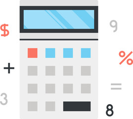 accounting flat web icon concept
