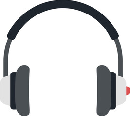 headset flat web icon concept