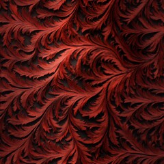 Intricate red patterns create a mesmerizing, textured background.