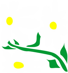 Hand drawn abstract floral tile illustration