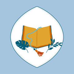 Ramadan Kareem and Ied Mubarak with islamic element decoration design in beautiful vintage frames.