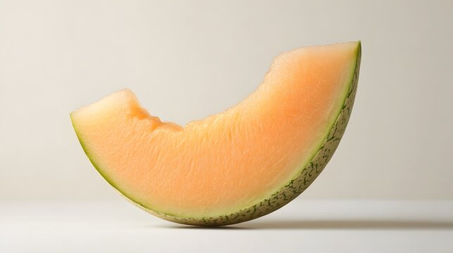Falling Sweet melon slice, Cutout.