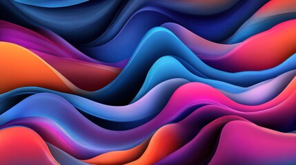 Obraz premium Abstract colorful fluid wave background with dynamic vibrant colors