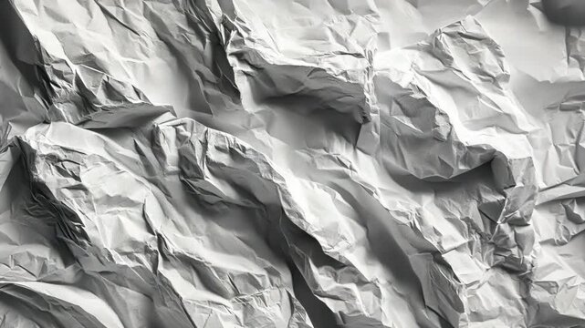 Crumpled White Paper Texture in Abstract Style