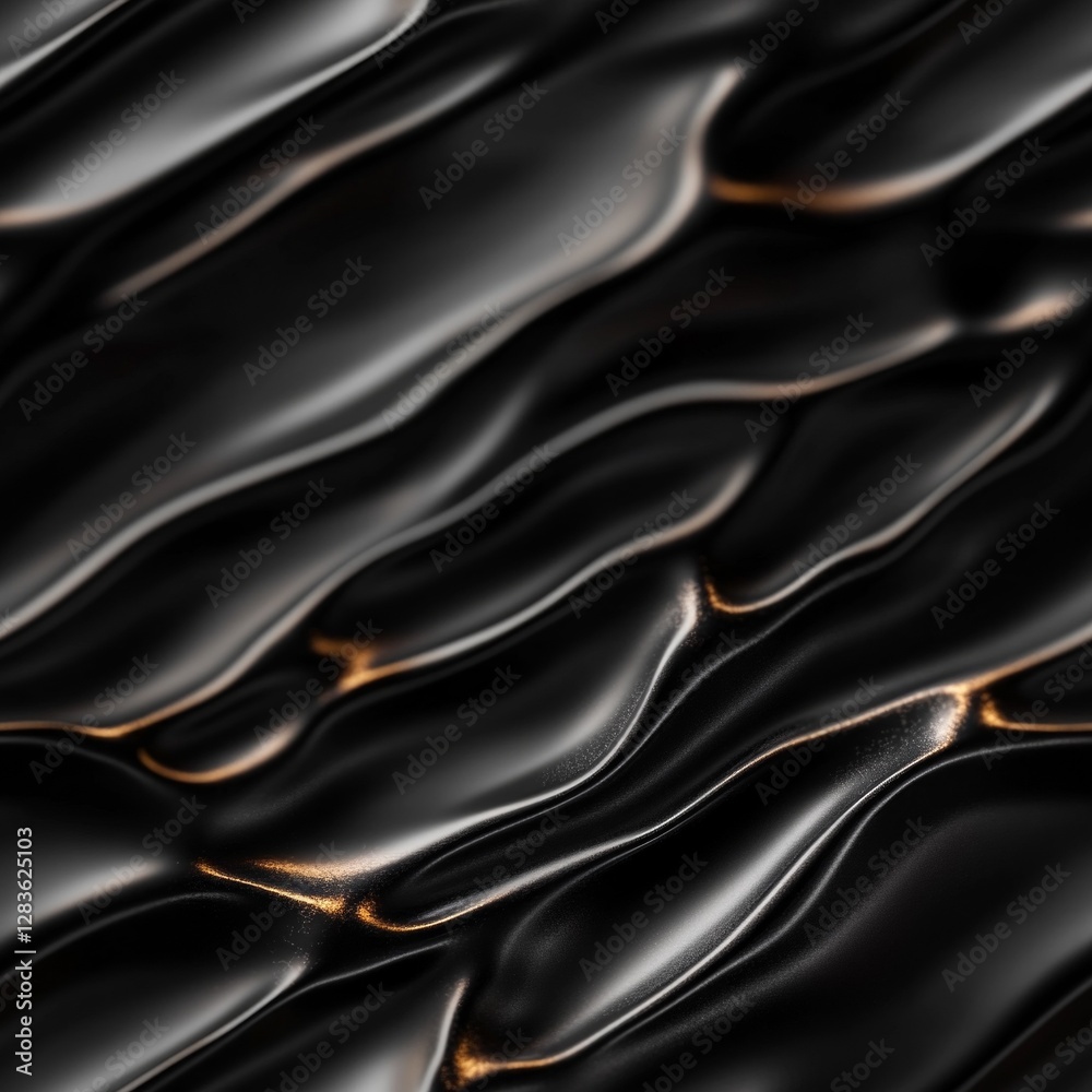 Canvas Prints Seamless pattern background. Abstract dark waves, luxurious texture. Sleek, elegant, and mysterious.