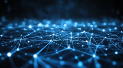 Abstract network technology connecting digital data and information