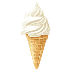Ice cream cone illustration dessert vanilla vector