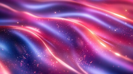 Abstract waves of vibrant colors with sparkling details creating a dreamy background