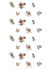 Cross Stitch flowers vector art