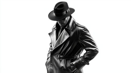 Obraz premium Mysterious Detective in a Classic Noir Style