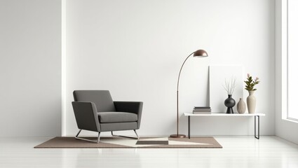 Elegant Interior with a Classic Armchair and Cozy Ambiance