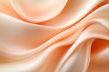 Fototapeta premium Peach Silk Fabric Texture: Soft Folds and Elegant Drapery
