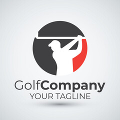 Golf logo design icon template