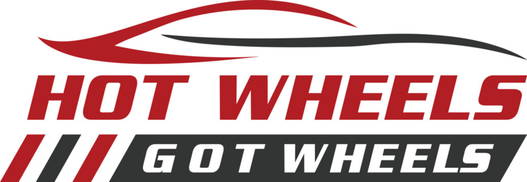 modern minimalist hot wheels car logo design and banding