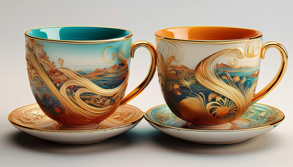 Antique and beautiful teacup - 고풍스러운 찻잔