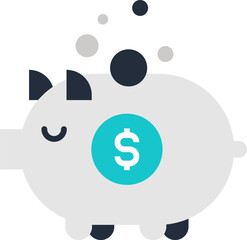 savings flat web icon concept