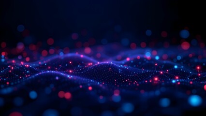 Fototapeta premium Data technology background. Abstract background. Connecting dots and lines on dark background.