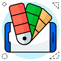 A creative design vector of paint swatches