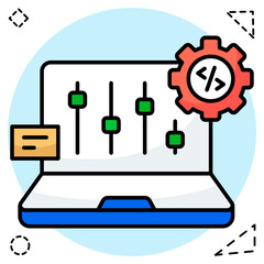 An editable design icon of online equalizer