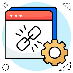 An icon design of linked website