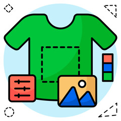 A unique design icon of shirt designing