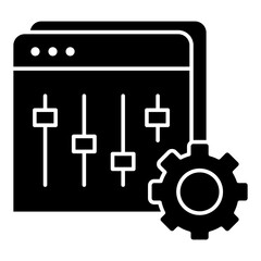 An editable design icon of online equalizer