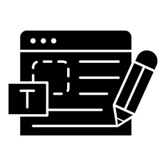 Trendy design icon of online content writing