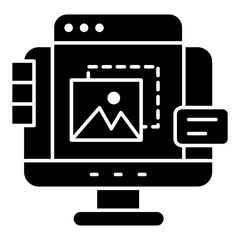 Unique design icon of web landscape