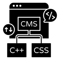 Unique design icon of web coding