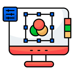 Unique design icon of rgb