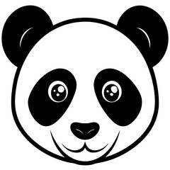 Cute panda face design