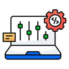 An editable design icon of online equalizer