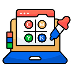 A unique design icon of color selection