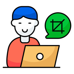 An icon design of user chat