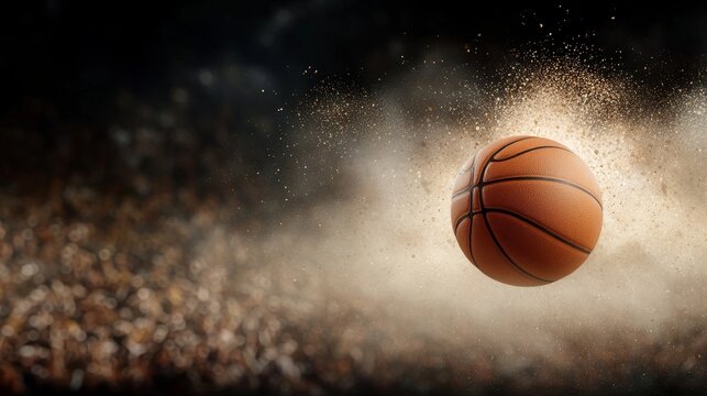 March madness basketball player shooting for victory in college arena dramatic moment captured in packed crowd