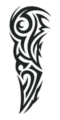 Obraz premium tribal pattern tattoo vector art design, tattoo tribal abstract sleeve, sketch art design isolated on white background.