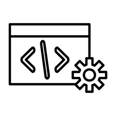 Web Development Vector Line Icon Design for personal and commercial use