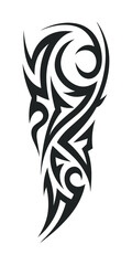 tribal pattern tattoo vector art design, tattoo tribal abstract sleeve, sketch art design isolated on white background.