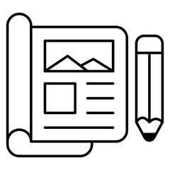 Fototapeta premium Trendy design icon of page layout