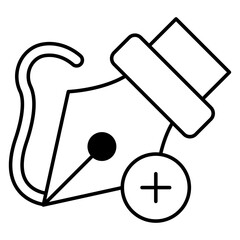 Perfect design icon of pen nib